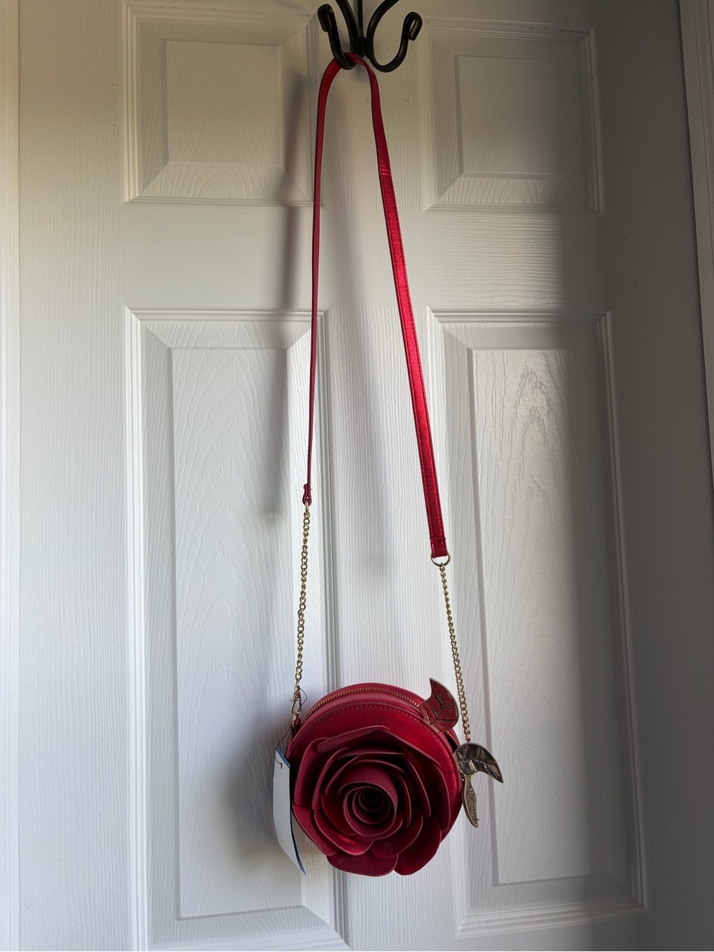 Danielle Nicole Red Rose Crossbody with Gold Chain